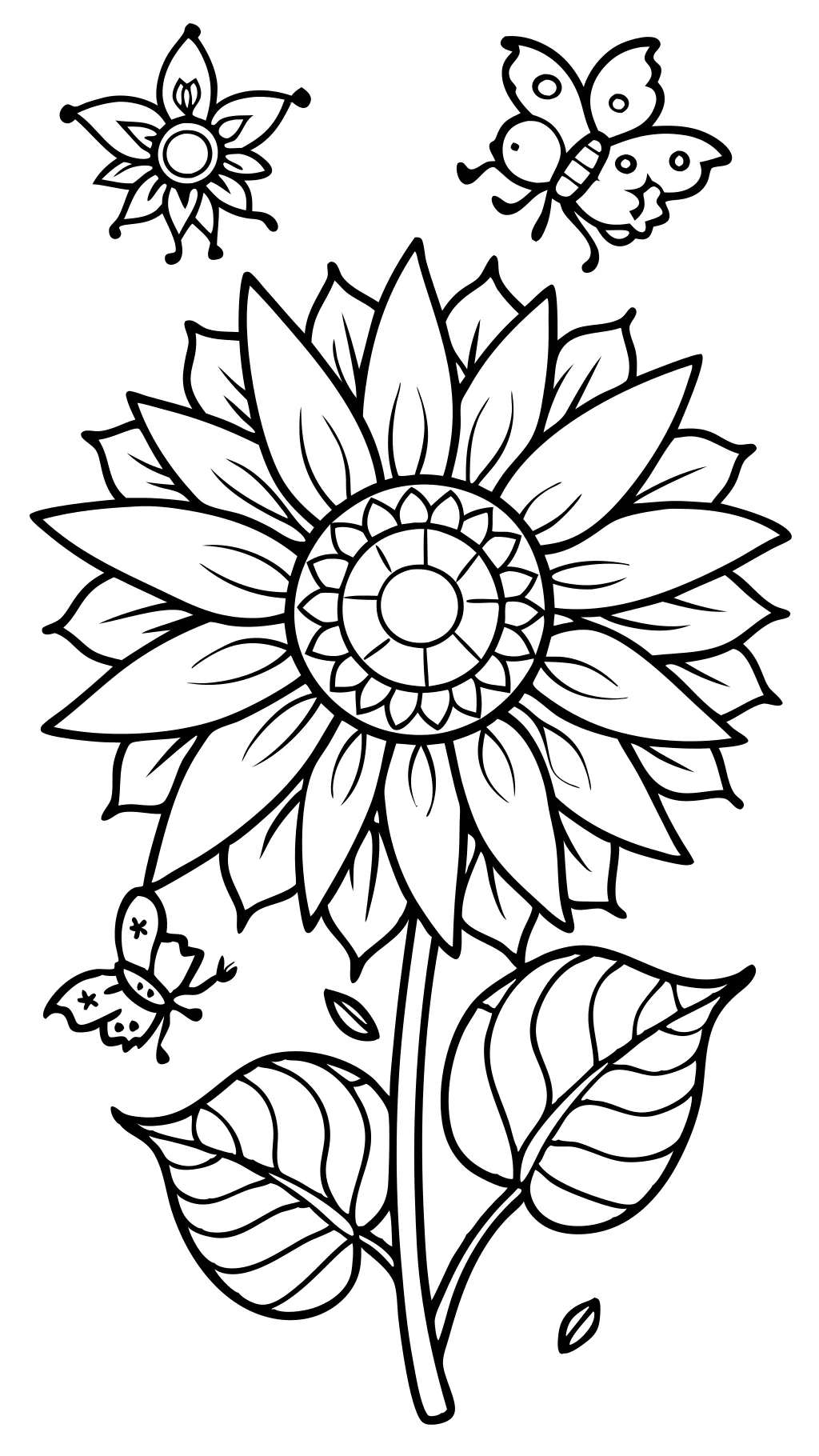 coloring pages sunflower